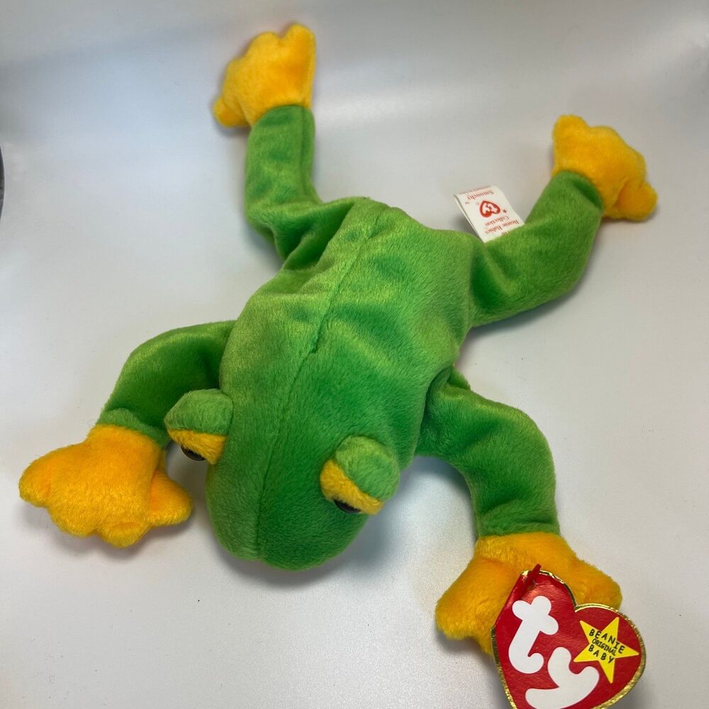 Smoochy The Frog Vintage 1997 TY Beanie Baby Collectible 90s Trend Gift